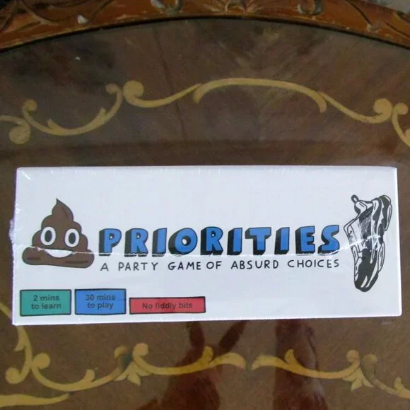 PRIORITIES GAME, PARTY BOARD GAME of ABSURD CHOICES, NEW, SEALED - A FUN GIFT! - Picture 4 of 4